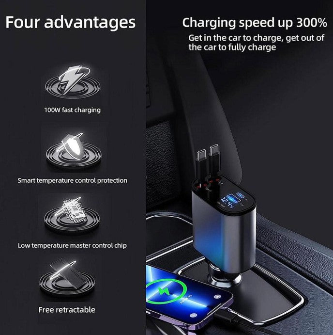4 in 1 Retractable Charger
